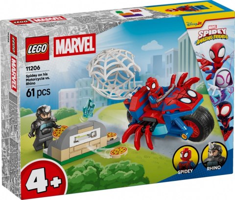 Klocki SPIDEY 11206 Spidey na motocyklu kontra Rhino