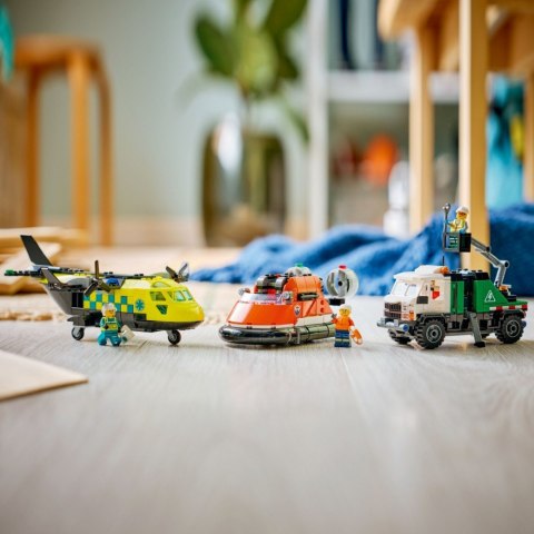 Klocki City 60505 Zestaw z samolotem, ciężarówką serwisową i poduszkowcem