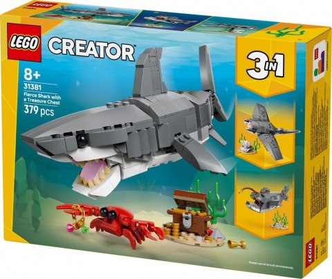 Klocki Creator 31381 Groźny rekin i skrzynia ze skarbem