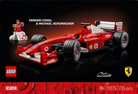 Klocki Icons 11375 Ferrari F2004 i Michael Schumacher