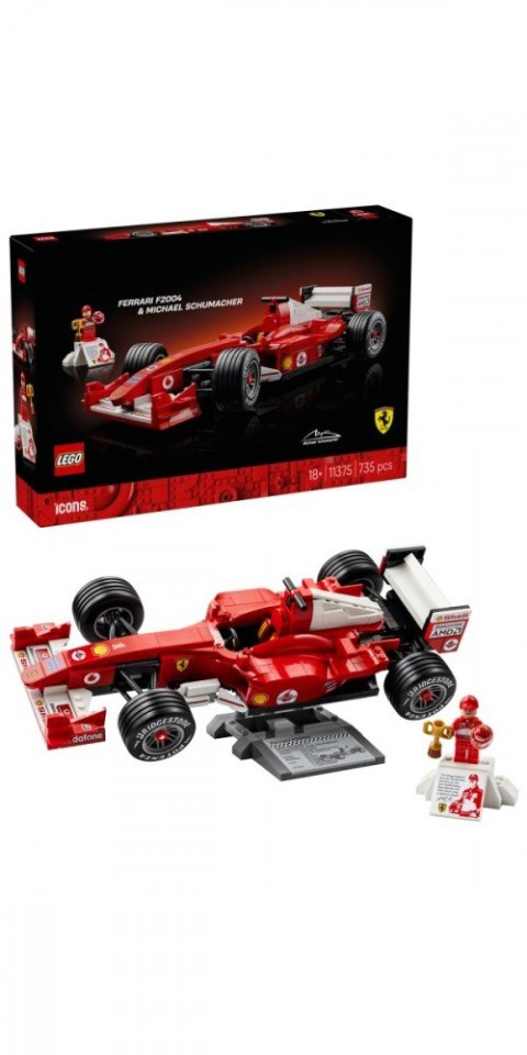 Klocki Icons 11375 Ferrari F2004 i Michael Schumacher