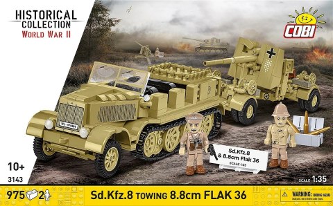 Klocki Sd.Kfz.8 Towing 8.8 cm Flak 36, 975 elementów