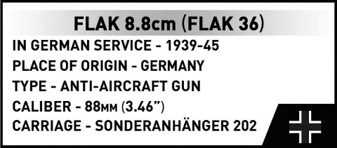 Klocki Sd.Kfz.8 Towing 8.8 cm Flak 36, 975 elementów