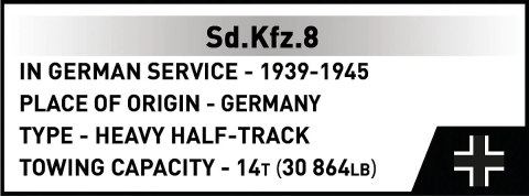 Klocki Sd.Kfz.8 Towing 8.8 cm Flak 36, 975 elementów