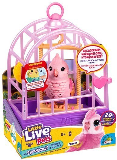 Figurka interaktywna Little Live Pets - Mój prawdziwy ptaszek różowy
