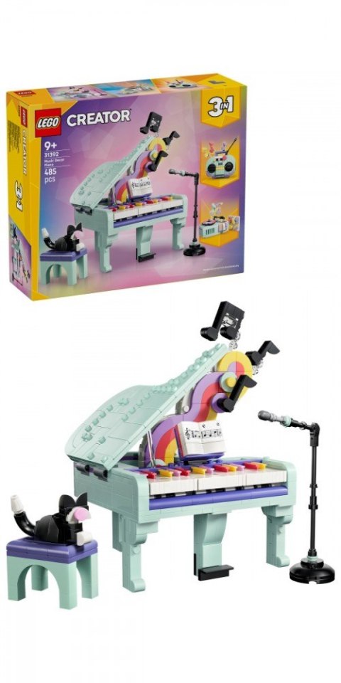 Klocki Creator 31392 Dekoracyjny fortepian z kotem