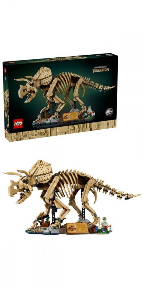 Klocki Jurassic World 77985 Szkielety dinozaurów: Triceratops