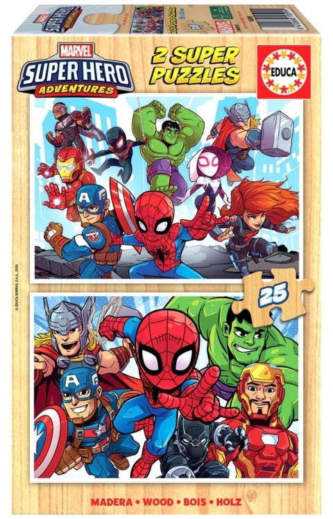 PUZZLE 2X25 DREWNO MARVEL HERO