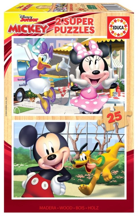 PUZZLE 2X25 DREWNO MYSZKA MIKI