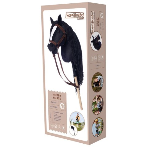 Koń na kiju Hobby Horse HOPPIHORSE A3 czarny, maść kara Tootiny