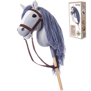 Koń na kiju Hobby Horse HOPPIHORSE A3 szary, maść siwa Tootiny