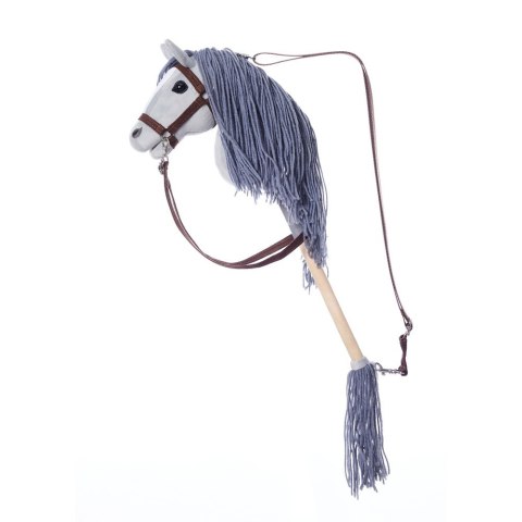 Koń na kiju Hobby Horse HOPPIHORSE A4 szary, maść siwa Tootiny