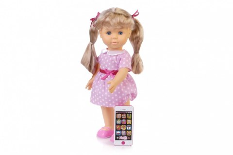 Lalka Natalia chodząca ze smartfonem 41cm Artyk