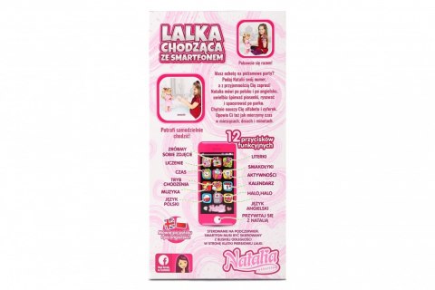 Lalka Natalia chodząca ze smartfonem 41cm Artyk