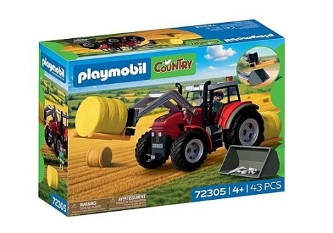 DUŻY TRAKTOR Z BELAMI SIANA PLAYMOBIL
