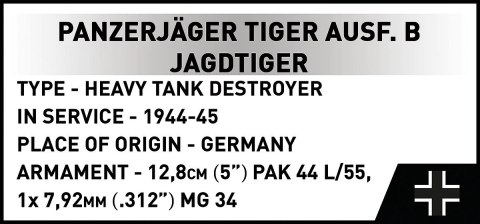 Klocki Panzerjager Tiger ausf.B 1371 elementy Cobi Klocki