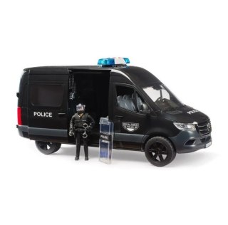 Pojazd MB Sprinter Police z figurką policjantem BRUDER