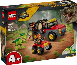 Klocki Jurassic World 77978 Ciężarówka do transportu młodego tyranozaura LEGO