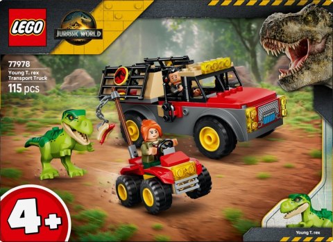 Klocki Jurassic World 77978 Ciężarówka do transportu młodego tyranozaura LEGO