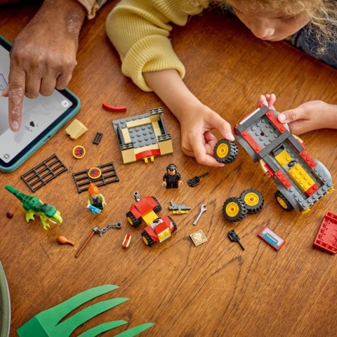 Klocki Jurassic World 77978 Ciężarówka do transportu młodego tyranozaura LEGO