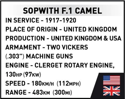 Klocki Sopwith F.1 Camel Cobi Klocki