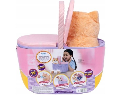 Maskotka interaktywna Little Live Pets - Kocia Mama w koszyku Cobi